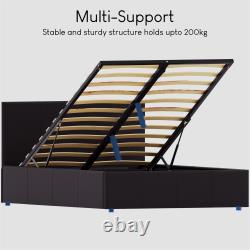 Lisbon Ottoman Faux Leather Bed Frame & Gel Memory Foam Pocket Spring Mattress