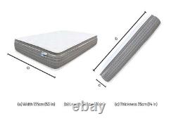 Lux Pocket Hybrid Memory Foam 1000 Pocket Spring Mattress Medium Firm Double