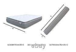 Lux Pocket Mattress Hybrid Memory Foam 1000 Pocket Spring Medium Firm King