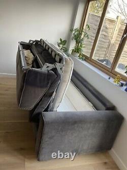 Luxurious Emily sofa bed in mercury velvet Pocket Sprung Memory Foam Mattress