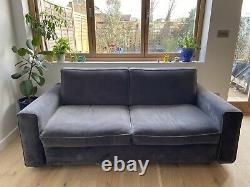 Luxurious Emily sofa bed in mercury velvet Pocket Sprung Memory Foam Mattress
