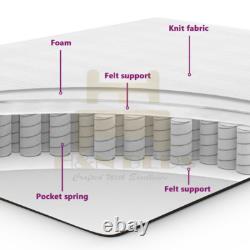 Luxury 3000 Pocket Sprung Orthopaedic Memory Foam Mattress 3FT 4FT 4FT6 5FT 6FT