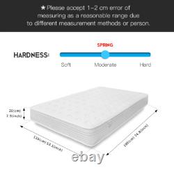 Luxury 4FT6 Double Memory Foam Mattress Orthopaedic Pocket Sprung Bed20CM Depth