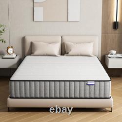 Luxury 7-Zone Hybrid Pillow Top Mattress Memory Foam Pocket Sprung Medium Firm