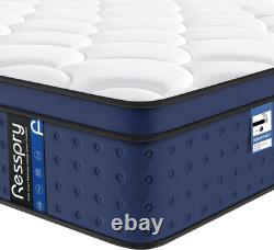 Luxury Euro Top Hybrid Mattress Memory Foam Pocket Sprung Orthopaedic Medium Fir