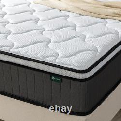 Luxury Memory Foam Mattress Pocket Spring Tight Top Medium Firm Hypoallergenic