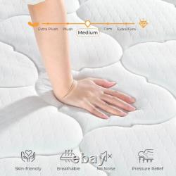 Luxury Memory Foam Mattress With 7-zone Pocket Sprung 3ft 4ft6 5ft Size