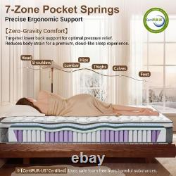 Luxury Orthopaedic 10.6 Hybrid 750 Coils Pocket Sprung Memory Foam Mattress 3ft
