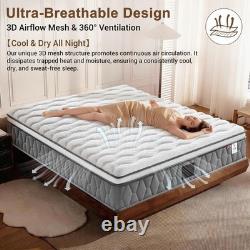Luxury Orthopaedic 10.6 Hybrid 750 Coils Pocket Sprung Memory Foam Mattress 3ft