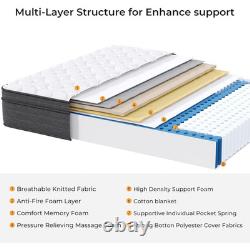 Luxury Orthopaedic Memory Foam Pocket Sprung Mattress (3FT-King Size) Available