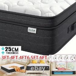 Luxury Orthopaedic Pocket Sprung Memory Foam Mattress 3FT 4FT 4FT6 5FT KING SIZE