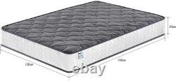 Luxury Orthopaedic Pocket Sprung Quilted Mattress Memory Foam 3FT 4Ft