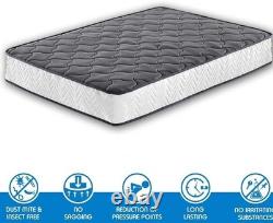 Luxury Orthopaedic Pocket Sprung Quilted Mattress Memory Foam 3FT 4Ft