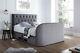 Lyon Ottoman Tv Bed With 2.1 Media & 43 Tv Capacity In Grey Velvet