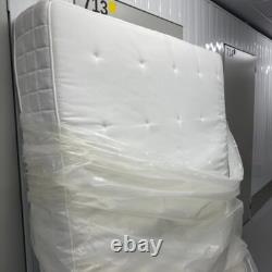MADE King Size Bed, Seafoam Blue Velvet with Memory Foam/Pocket Sprung mattress