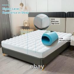 MAXYOYO Memory Foam Mattress Topper Cooling Gel Mattress Pad Extra Deep Pocket