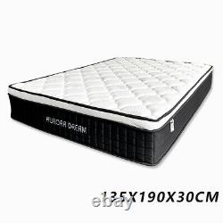 Mattress 12in Double 4ft6 Memory Foam Sprung with Pocket Spring System CoolBlack