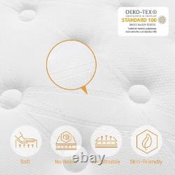 Mattress 4FT6, 10.6 Inch Gel Memory Foam Pocket Sprung Orthopedic Mattress Edge