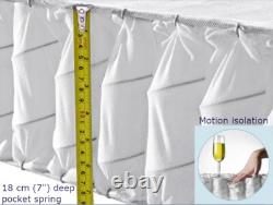 Mattress Memory Foam Pocket Spring Hotel Quality 3FT 4FT6 Double 5FT King 6FT