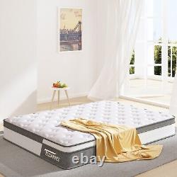 Medium Firm Mattress 10 Inch Gel Memory Foam King/5FT Mattress Pocket Sprung Bed