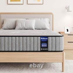 Mellsom Double Mattress 4FT6, Gel Memory Foam 7 Zone Pocket Sprung Hybrid Double