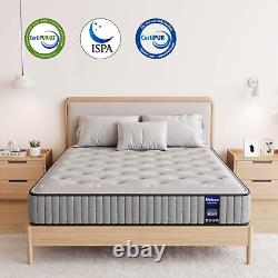 Mellsom Super King Mattress 6FT, Gel Memory Foam 7 Zone Pocket Sprung Hybrid 8
