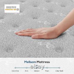 Mellsom Super King Mattress 6FT, Gel Memory Foam 7 Zone Pocket Sprung Hybrid 8