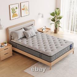 Mellsom Super King Mattress 6FT, Gel Memory Foam 7 Zone Pocket Sprung Hybrid 8