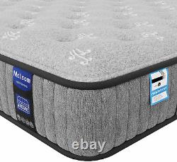 Mellsom Super King Mattress 6FT, Gel Memory Foam 7 Zone Pocket Sprung Hybrid 8