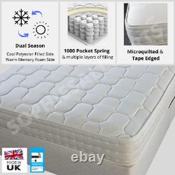 Memory Foam 1000 Pocket Ortho Dual Season 23cm Mattress 4ft6 Double 5ft King