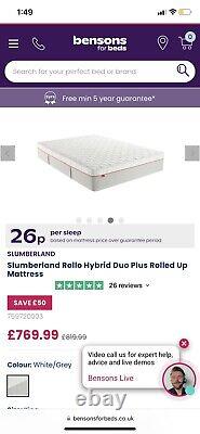 Memory Foam King Slumberland Hybrid Duo Rollo Plus Pocket Spring Mattress