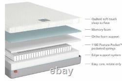 Memory Foam Kingsize Slumberland Hybrid Rollo Pocket Spring Mattress Rrp £599