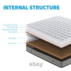 Memory Foam Mattress 3FT Single 4FT6 Double 5FT King Sprung Bed Orthopaedic