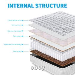 Memory Foam Mattress 3FT Single 4FT6 Double 5FT King Sprung Bed Orthopaedic