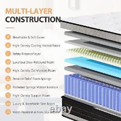 Memory Foam Mattress 3ft Single 4ft 4ft6 Double 5ft King 6ft Pocket Spring 10