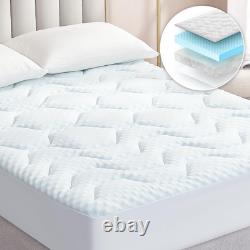 Memory Foam Mattress Topper Double Bed Gel Mattress Pad with Extra Deep Pocket