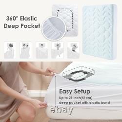 Memory Foam Mattress Topper Double Bed Gel Mattress Pad with Extra Deep Pocket