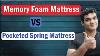 Memory Foam Mattress Vs Pocketed Spring Mattress Important Points Before Buying A Mattress 2020