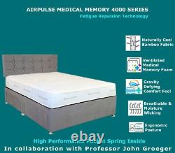 Memory Foam Natural Bamboo 2000 Pocket Spring Mattress Double 4ft6 King 5ft 6ft