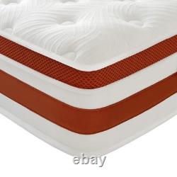 Memory Foam Orthopedic Mattress Pocket Sprungs Medium Firm Motion Isolation 11in