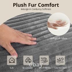 Memory Foam Oversized Single Sofa With Cup Holders & Side Pocket for Living Room