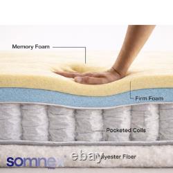Memory Foam Pocket 1000 Kids Mattress Hybrid Spring Single Double King 8-9