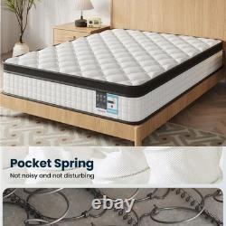 Memory Foam Pocket Spring Hybrid Mattress Medium Soft to Medium Firm Support