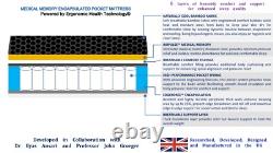 Memory Foam Pocket Spring Mattress Bamboo Pocket Spring Mattress 4FT6 5FT 6FT