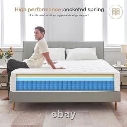 Memory Foam Pocket Sprung 4FT Small Double 12V Mattress Orthopaedic pressure