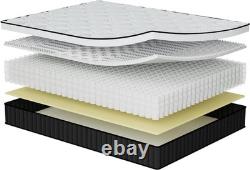 Memory Foam Pocket Sprung Double Mattress 4FT6 135x190cm 25cm Height Medi