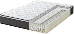Memory Foam Pocket Sprung Double Mattress 4FT6 135x190cm 25cm Height Medi