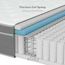 Memory Foam Pocket Sprung Hybrid Mattress Orthopaedic Medium Firm Single Double