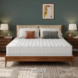 Memory Foam Pocket Sprung Mattress Medium Firm Hybrid Cooling Bed in a Box