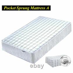 Memory Foam Spring Mattress 3ft Single 4ft 4ft6 Double 5ft 6ft King Medium Firm